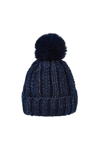 Picture of Swing out Sister zns Ladies Alaska Bobble Hat - Midnight Navy