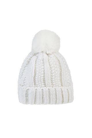 Picture of Swing out Sister zns  Ladies Alaska Bobble Hat - Snow White