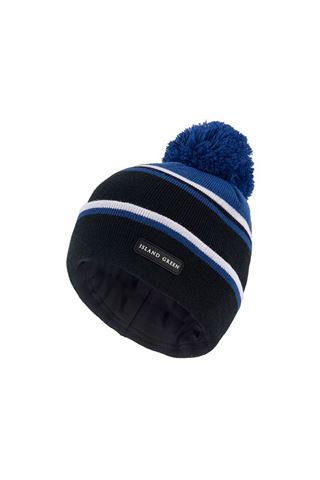 Picture of Island Green zns Men's Knitted Bobble Hat with Soft Inner Band - Black / Navy