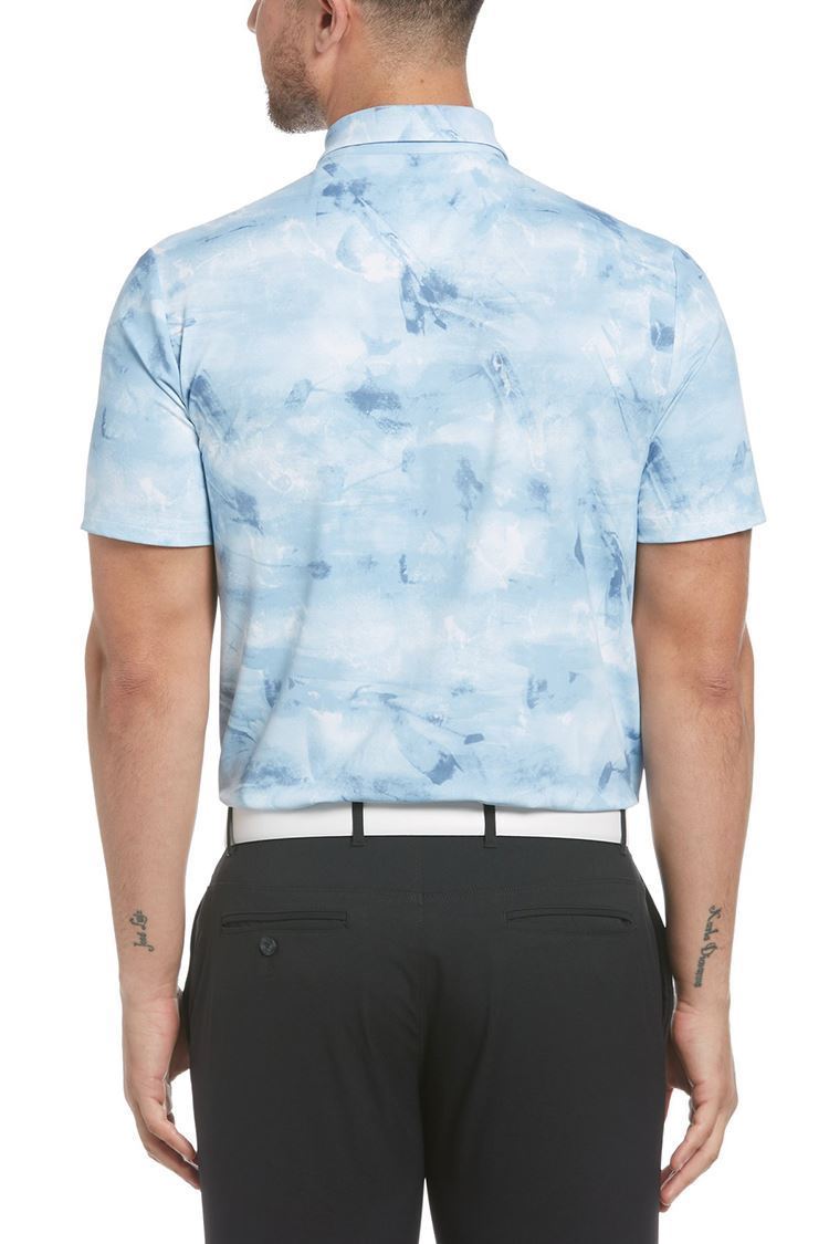 Picture of Original Penguin Men's Tie Dye Printed Polo Shirt - Powder Blue