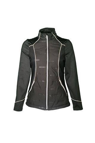 Picture of Island Green zns  Ladies Heat Welded Padded Jacket - Black / Gold