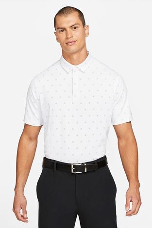 Show details for Nike Golf Men's Dri Fit Player Printed Polo Shirt - White