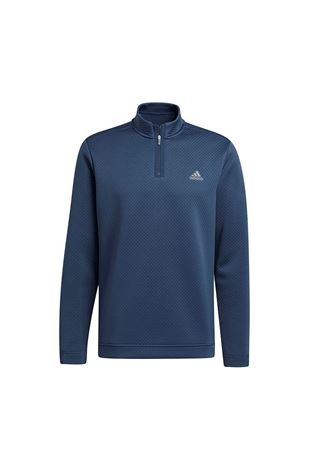 Show details for adidas Golf Men's Primegreen Water Resistant Quarter Zip Sweater - Crew Navy