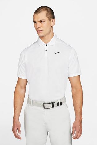 Show details for Nike Golf Men's Dri - Fit Vapor Textured Polo Shirt - White 100