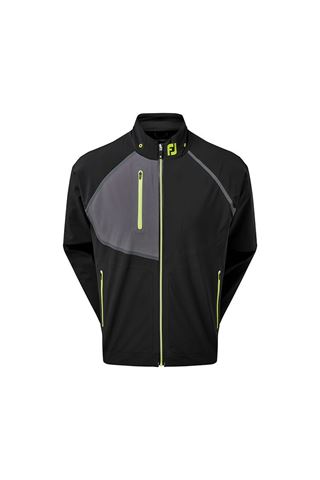 Picture of Footjoy zns Men's Hydro Tour Waterproof Jacket - Black / Charcoal / Lime