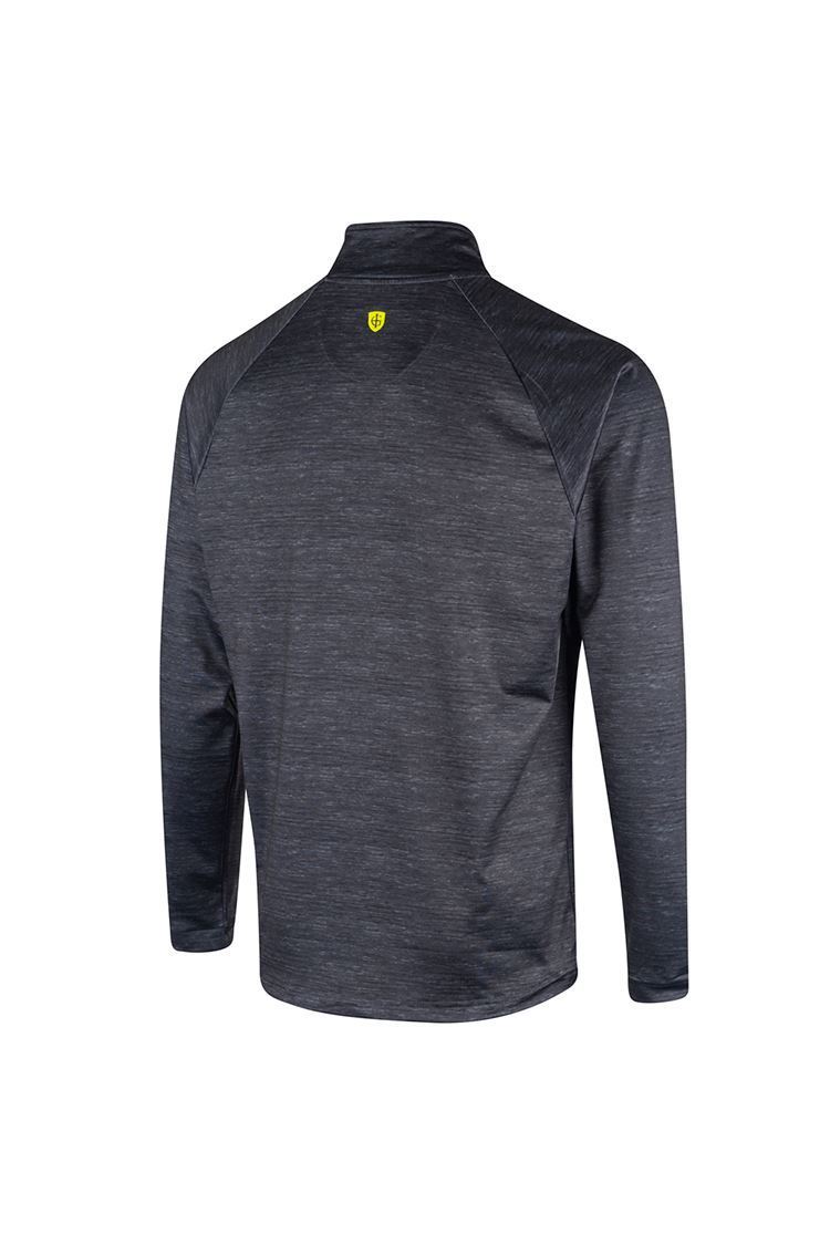 Picture of Island Green Men's Raglan Sleeve Top Layer Sweater - Charcoal Marl / Lime