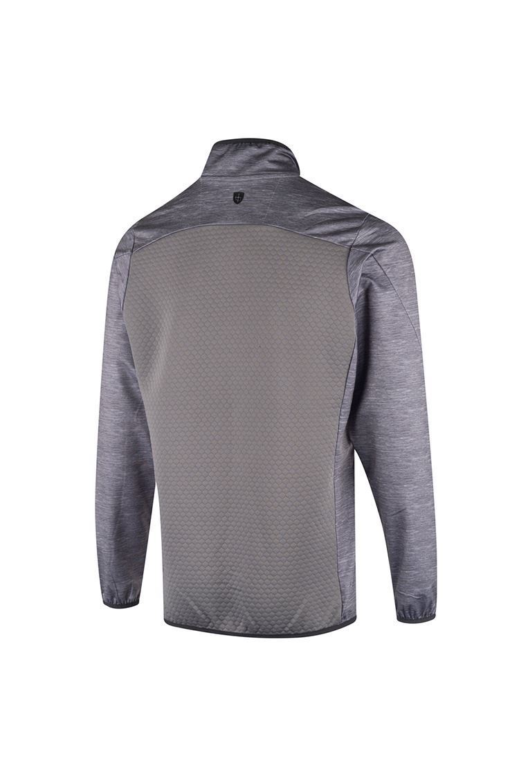 Picture of Island Green Men's Panelled Top Layer Sweater - Light Grey Marl / Charcoal