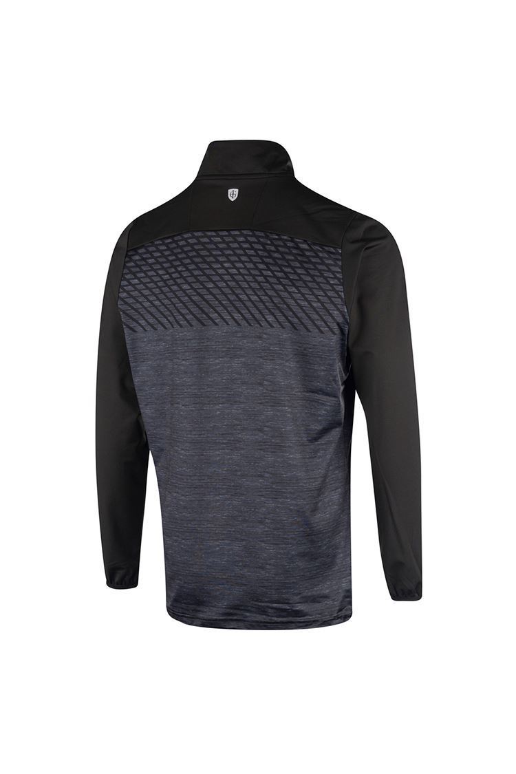 Picture of Island Green Men's Performance Top Layer Sweater with Sublimation Print - Black / Charcoal Marl
