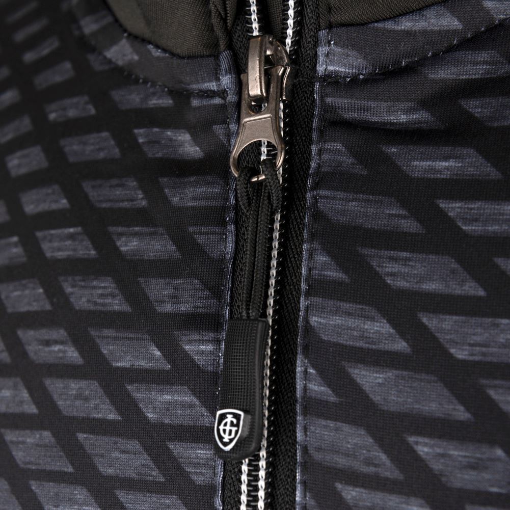 Picture of Island Green Men's Performance Top Layer Sweater with Sublimation Print - Black / Charcoal Marl