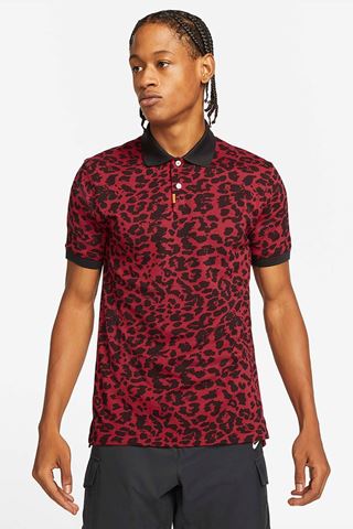 Picture of Nike Golf zns Men's Slim Fit The Bark Polo Shirt - Pomegranite 690