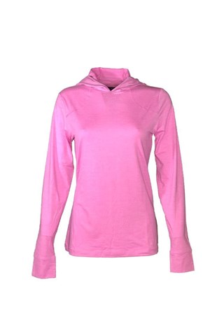 Picture of Callaway zns Women's Brushed Heather Sun Protection Hoodie - Sunset Pink Heather