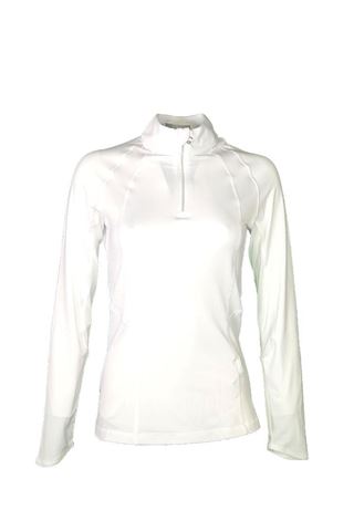 Picture of Callaway zns Ladies Long Sleeve 1/4 Zip Sun Protection Top - Brillant White