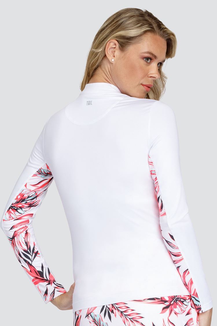 Picture of Tail zns Ladies Chella Long Sleeve Mini Mock Golf Top - Chalk