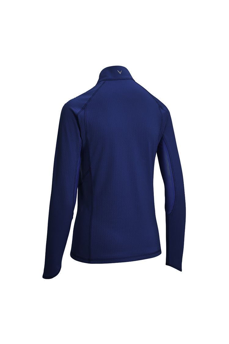 Picture of Callaway zns Ladies Long Sleeve 1/4 Zip Sun Protection Top  - Peacoat 410