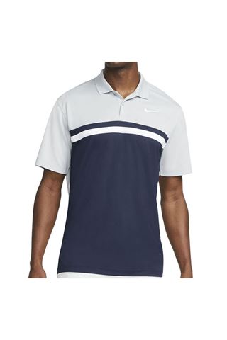 Picture of Nike zns Golf Men's Dri - Fit Victory Colour Block Polo Shirt - Smoke Grey / Obsidian 077