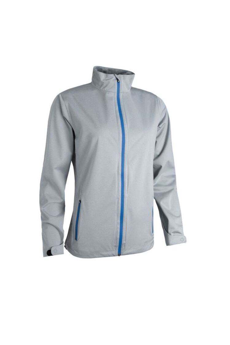 Picture of Sunderland of Scotland zns Ladies Whisperdry Lightweight Waterproof Jacket - Silver Marl / Ocean