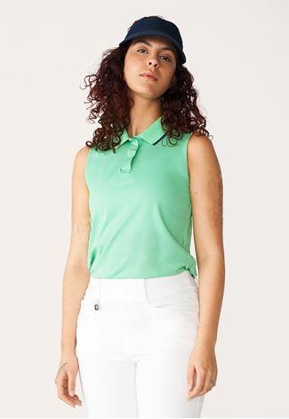 Show details for Rohnisch Ladies Mildred Sleeveless Polo Shirt - Spring Bud