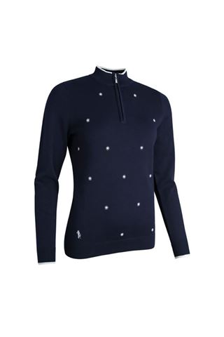Picture of Glenmuir zns Ladies Paige Pullover - Navy / White