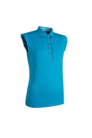Picture of Glenmuir zns  Ladies Daisy Sleeveless Polo Shirt - Cobalt