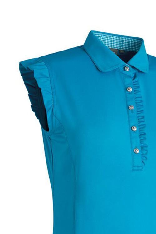 Picture of Glenmuir zns  Ladies Daisy Sleeveless Polo Shirt - Cobalt