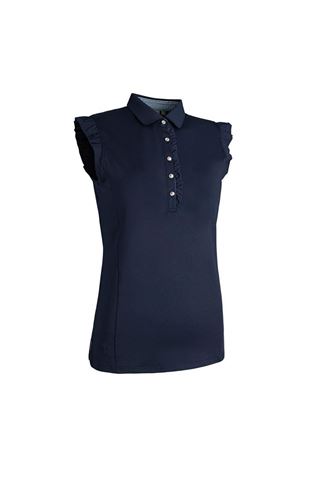 Picture of Glenmuir Ladies Daisy Sleeveless Polo Shirt - Navy