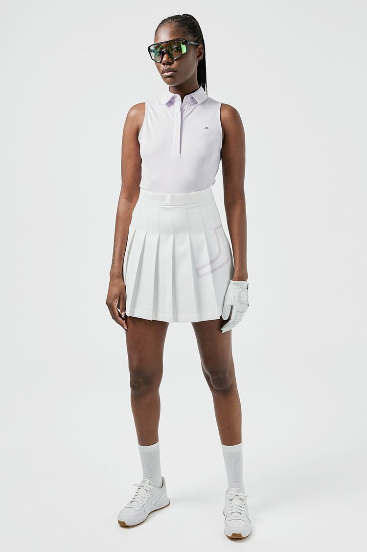 Picture of J.Lindeberg zns Ladies Naomi Golf Skirt Bridge - White - MEDIUM ONLY