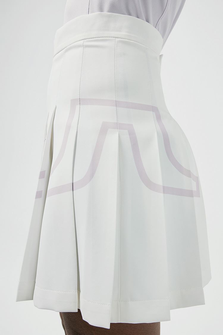 Picture of J.Lindeberg zns Ladies Naomi Golf Skirt Bridge - White - MEDIUM ONLY