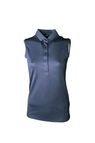 Show details for Abacus  Ladies Clark Sleeveless Polo Shirt - Navy 300