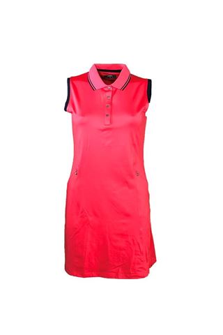 Picture of Callaway zns Ladies Golf Dress with Ribbed Tipping - Geranium 692