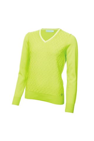 Picture of Green Lamb zns Ladies Kayley Ripple V-Neck Sweater - Pistachi