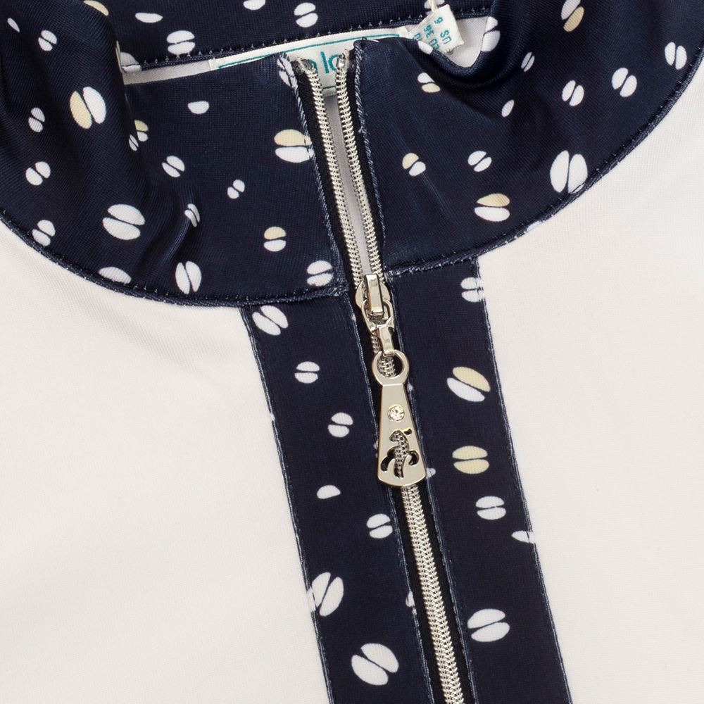 Picture of Green Lamb Ladies Kaz Long Sleeve Raglan Print Top - White / Night Sky