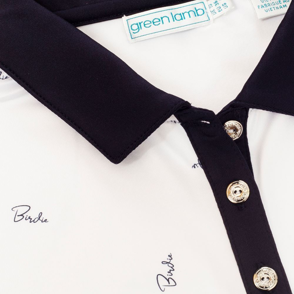 Picture of Green Lamb Ladies Katia Print Polo Shirt - Birdie