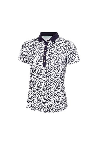 Picture of Green Lamb zns Ladies Katia Print Polo Shirt - Lace