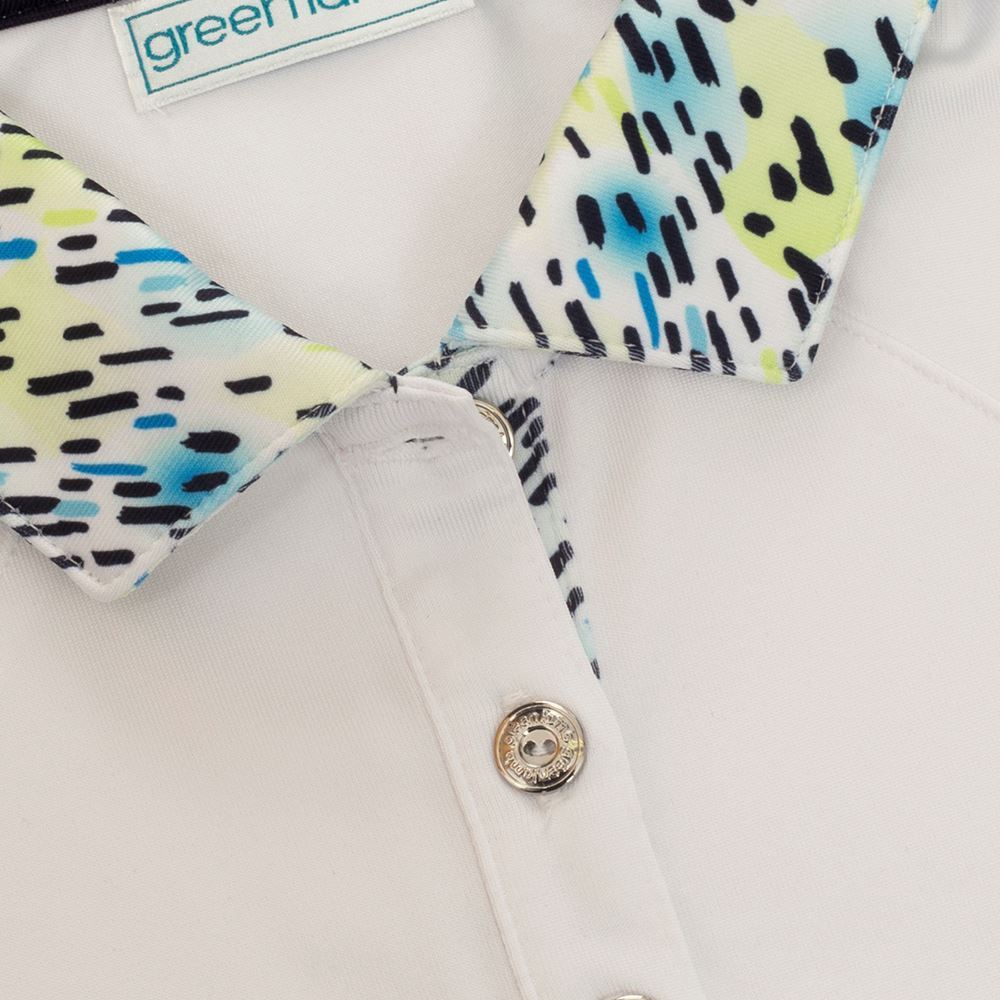 Picture of Green Lamb Ladies Katy Sleeveless Polo with Curved Seams - Watermark