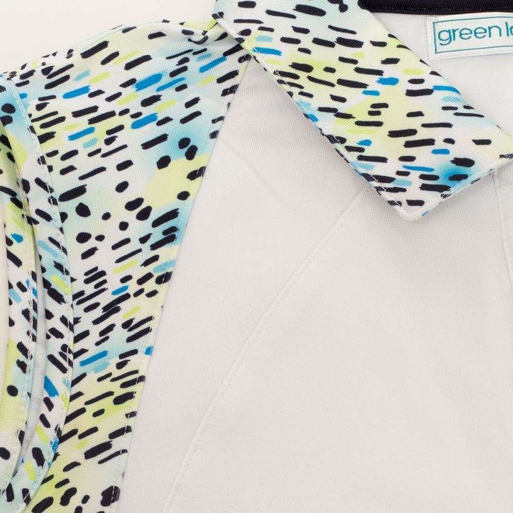 Picture of Green Lamb Ladies Katy Sleeveless Polo with Curved Seams - Watermark