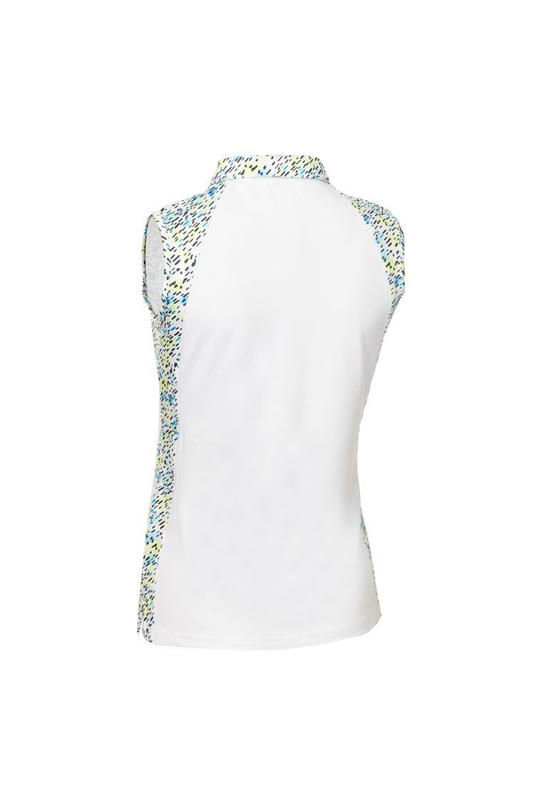 Picture of Green Lamb Ladies Katy Sleeveless Polo with Curved Seams - Watermark