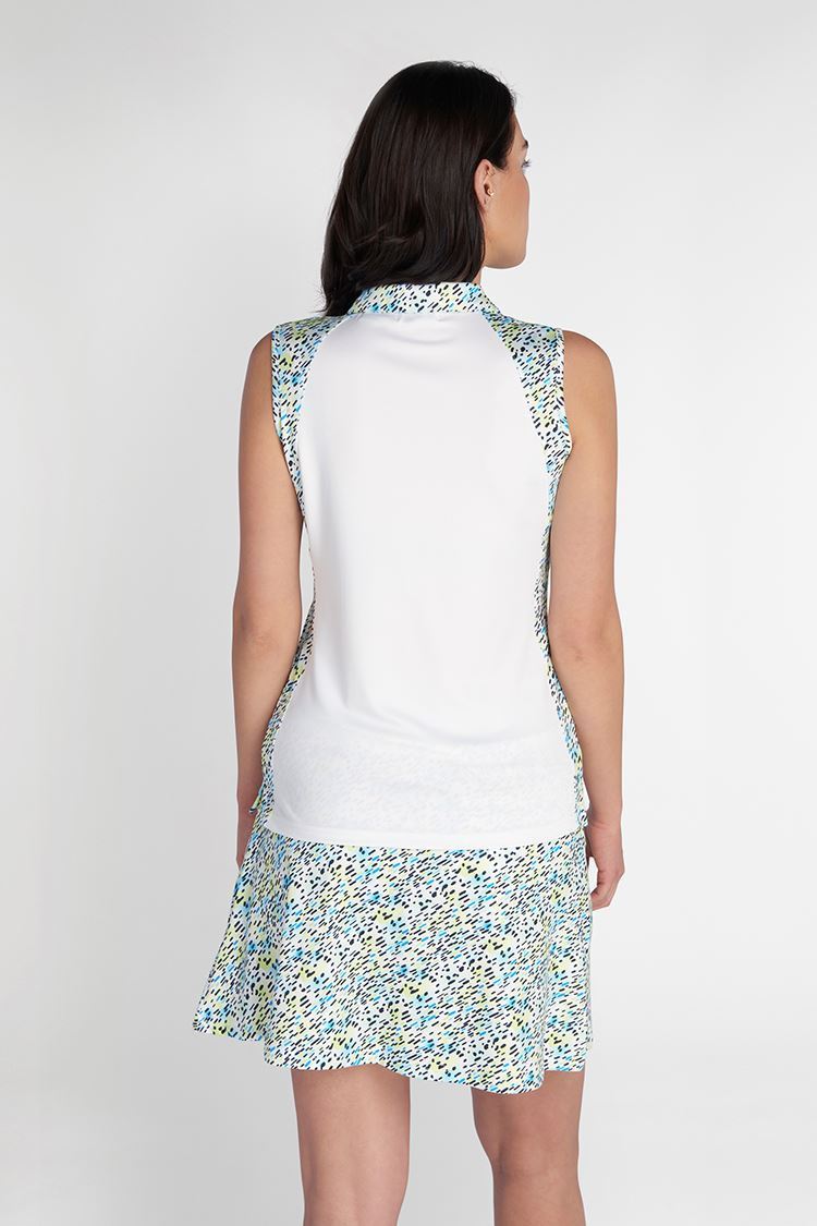 Picture of Green Lamb Ladies Katy Sleeveless Polo with Curved Seams - Watermark