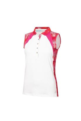 Show details for Green Lamb Ladies Katy Sleeveless Polo with Curved Seams - Paradise
