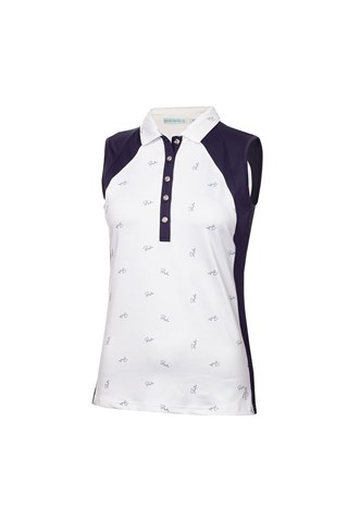 Picture of Green Lamb zns  Ladies Katy Sleeveless Polo with Curved Seams - Birdie