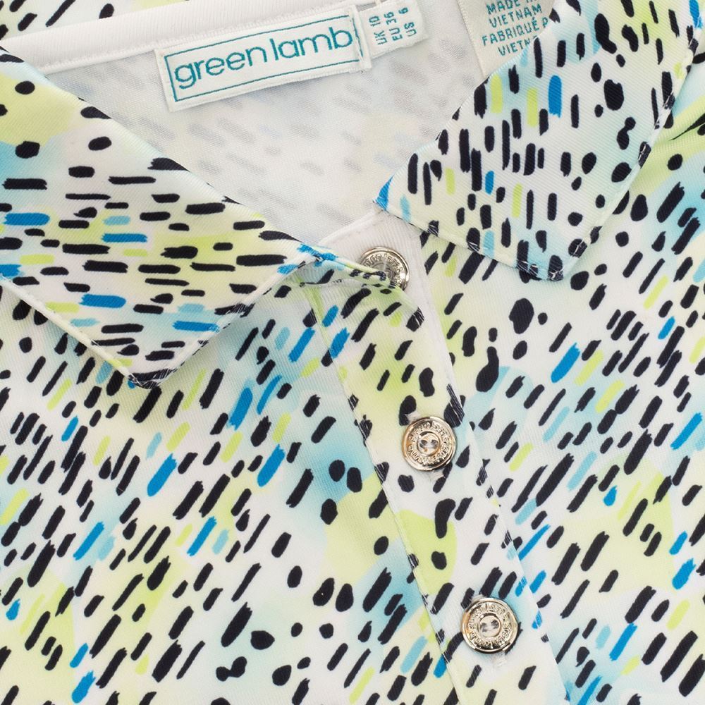 Picture of Green Lamb Ladies Katia Print Polo Shirt - Watermark