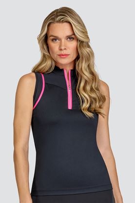 Show details for Tail Ladies Louisa Sleeveless Top - Onyx / Pink