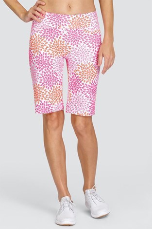 Show details for Tail Ladies Tanner Pull On Golf Capri / Shorts - Mosaic Petals - UK10 Only