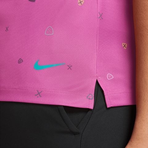 Picture of Nike Golf Women's Dri-Fit Victory Short Sleeve Printed Polo - Active Pink 621