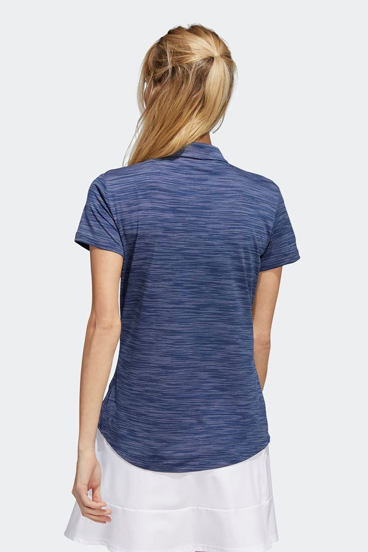 Picture of adidas Women's Spacedye Short Sleeve Polo Shirt - Crew Navy / White