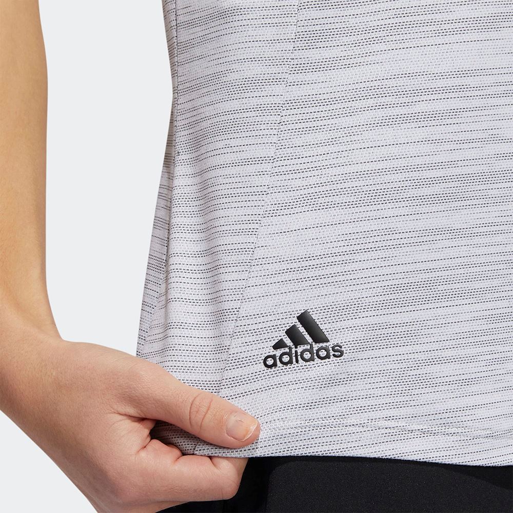 Picture of adidas Women's Spacedye Short Sleeve Polo Shirt - White / Black