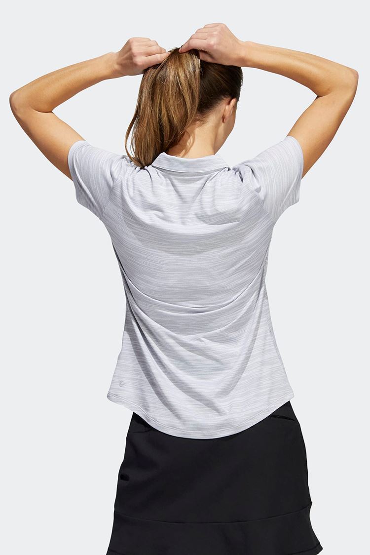 Picture of adidas Women's Spacedye Short Sleeve Polo Shirt - White / Black