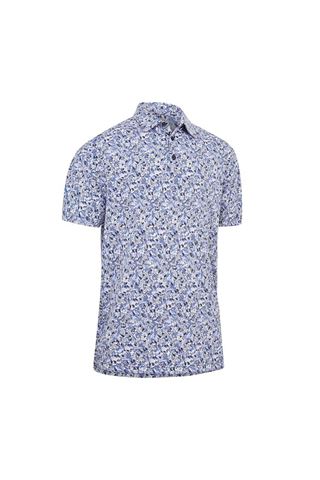 Picture of Callaway ZNS Men's Filtered Floral Print Polo Shirt - Caviar 002