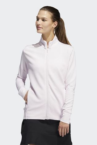 Show details for adidas Women's Textured Full Zip Jacket - Almost Pink