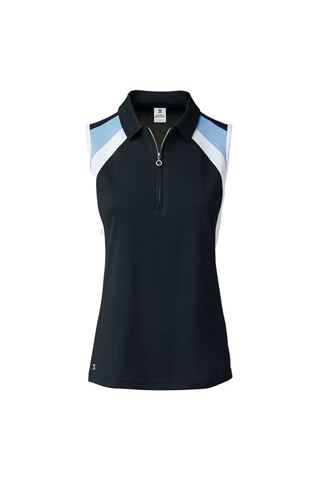 Picture of Daily Sports zns Ladies Roxa Sleeveless Polo Shirt - Navy 590