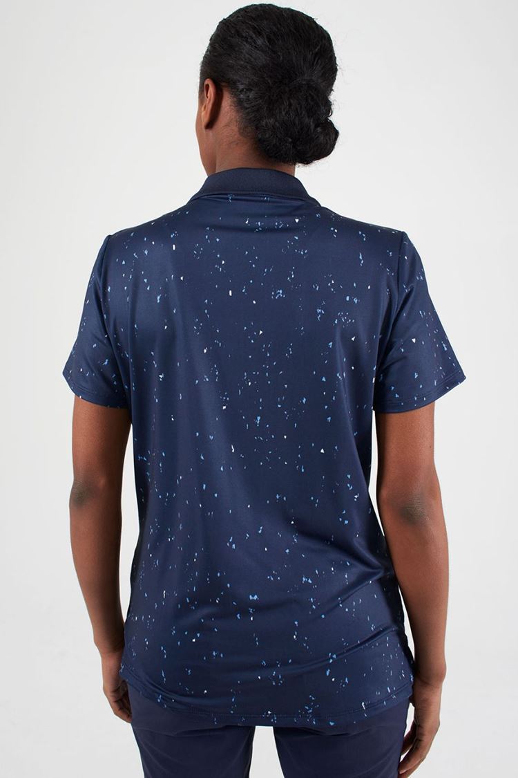 Picture of Rohnisch zns Ladies Direction Polo Shirt - Navy Micro Spot - SMALL ONLY